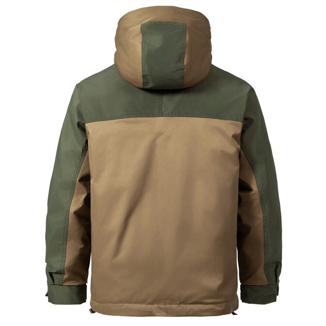 Veste décontractée en coton pour hommes avec double fermeture éclair fonctionnelle