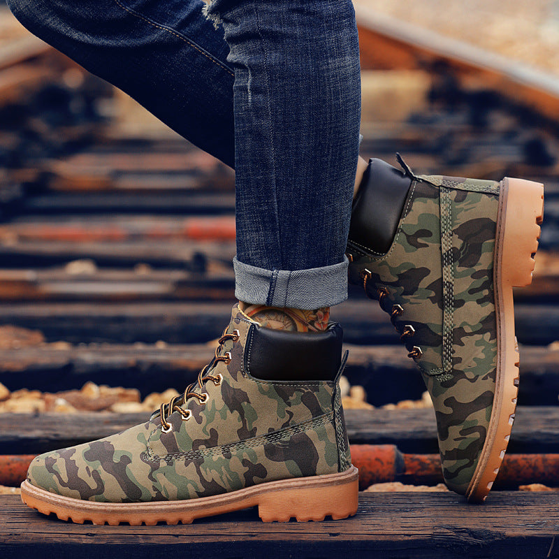 Bottes Martin montantes tendance pour hommes, chaussures de travail décontractées Baotou, bottes pour hommes automne et hiver