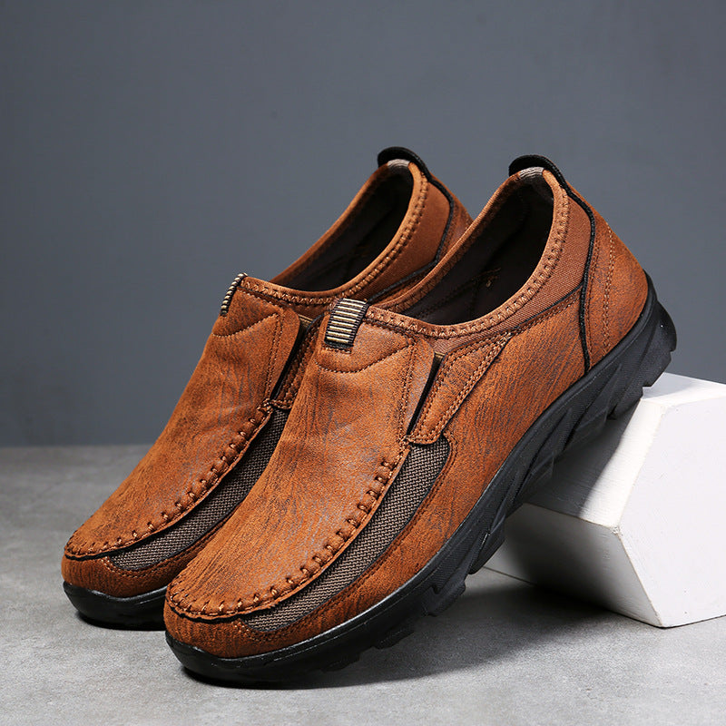 Chaussures pour hommes, tendance et respirantes, chaussures de ville pour hommes, mocassins britanniques, chaussures décontractées pour papa, chaussures de loisirs, chaussures pour hommes