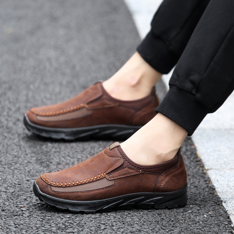 Chaussures pour hommes, tendance et respirantes, chaussures de ville pour hommes, mocassins britanniques, chaussures décontractées pour papa, chaussures de loisirs, chaussures pour hommes