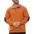 Long sleeved embroidered pullover sweater for men