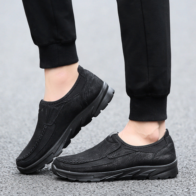 Chaussures pour hommes, tendance et respirantes, chaussures de ville pour hommes, mocassins britanniques, chaussures décontractées pour papa, chaussures de loisirs, chaussures pour hommes