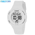 Thin LED Waterproof Electronic Watch for Swimming, Fashionable Sports Watch for Students and Couples, New Color Trendy Style
