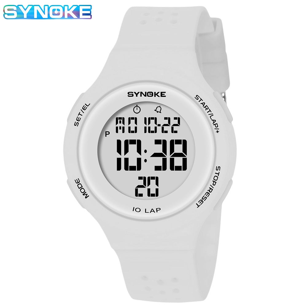 Thin LED Waterproof Electronic Watch for Swimming, Fashionable Sports Watch for Students and Couples, New Color Trendy Style